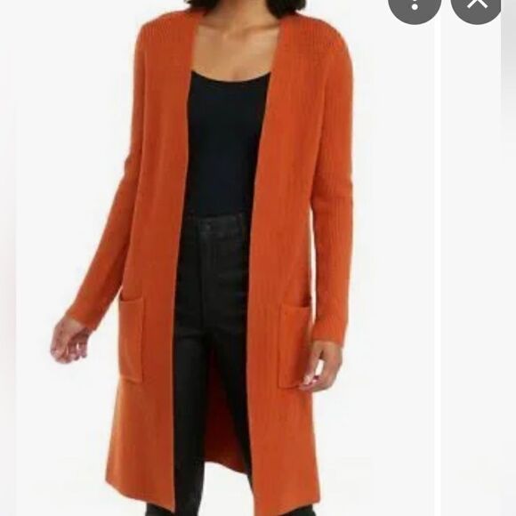 👠Cyrus bright orange duster with pockets and hood XL - Picture 2 of 7